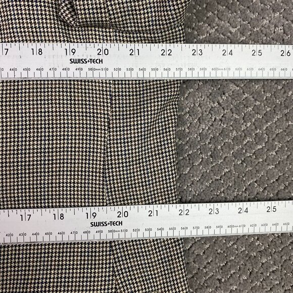 Lauren Ralph Lauren Sport Coat Blazer Men's 43R Houndstooth Wool Brown Blue - Picture 9 of 14